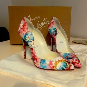 Christian Louboutin ‘Hot Chick’ multi color print size 38 never worn